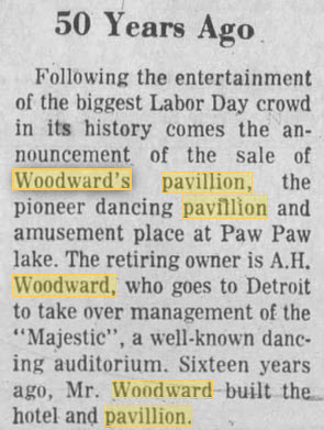 Woodward Pavillion (Woodwards Pavilion) - Sept 1973 Article
